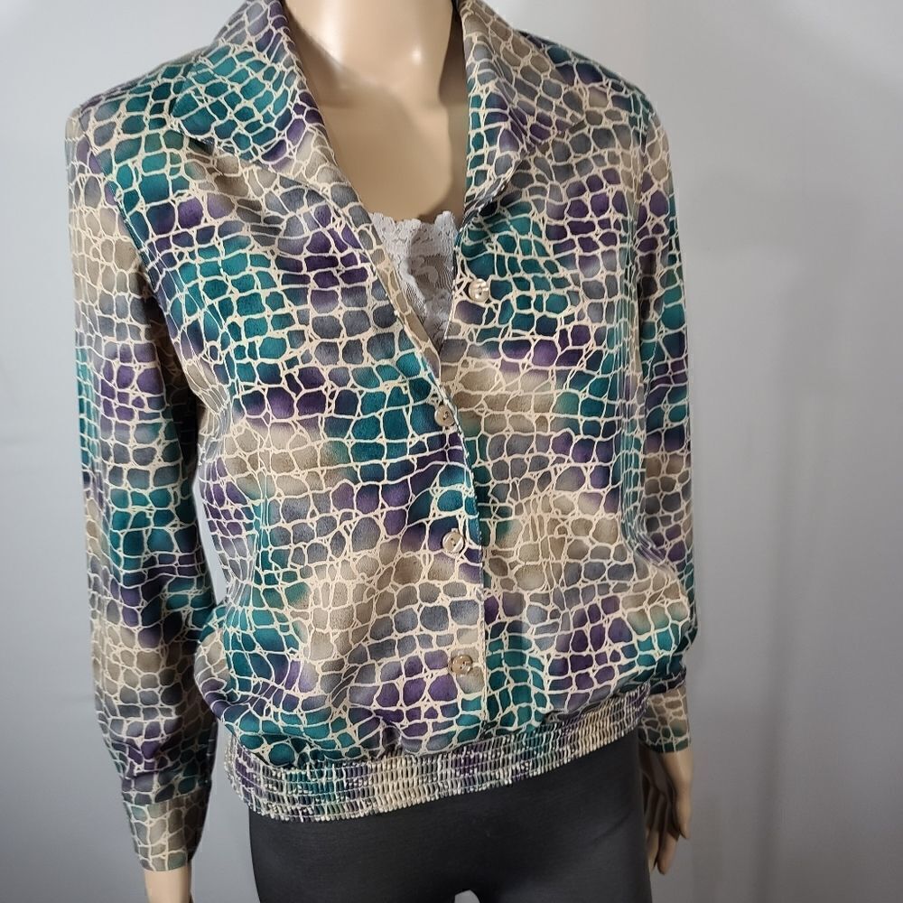 Alfred Dunner Pullover Button up Blouse - Picture 9 of 16